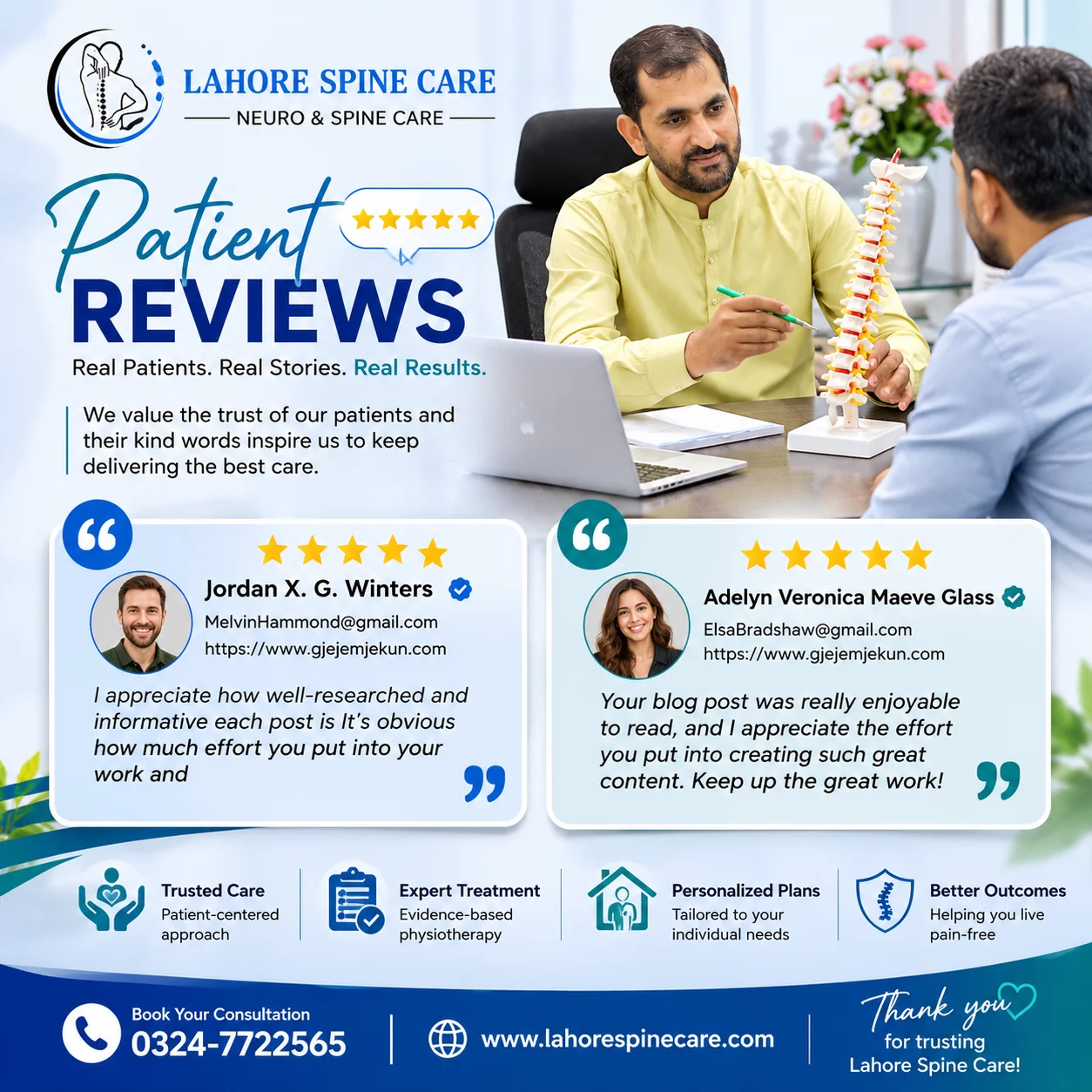 Patient Reviews/ Testimonials