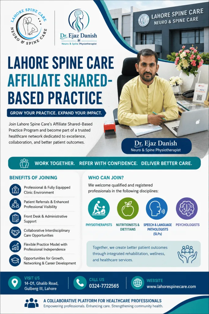 Lahore Spine Care – Affiliate Shared-Based Practice
