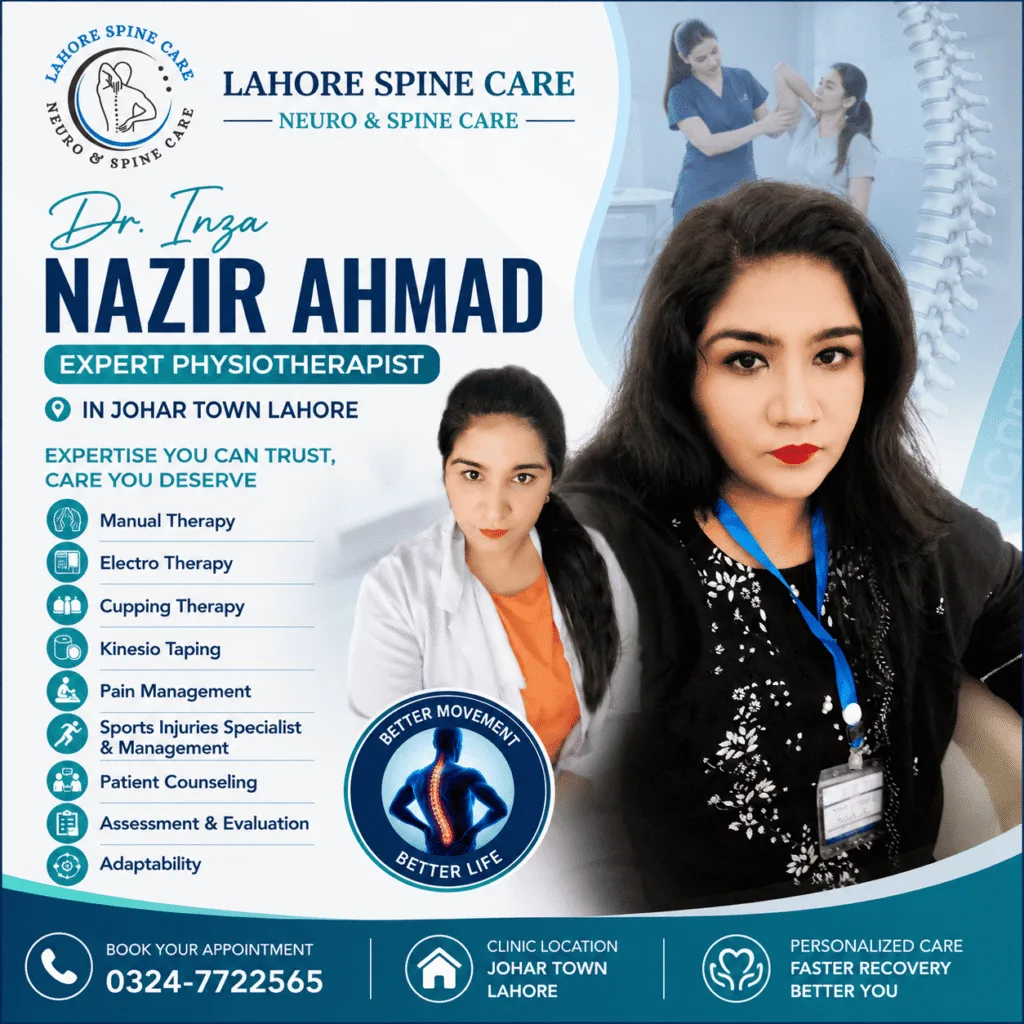 Dr. Inza Nazir | Expert Physiotherapist in Johar Town Lahore