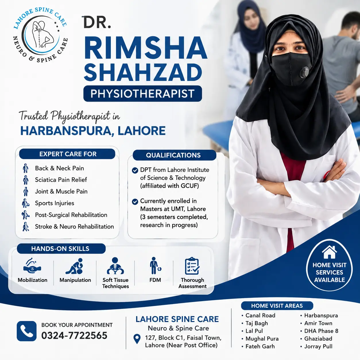 Dr. Rimsha Shahzad &ndash; Trusted Physiotherapist in Harbanspura