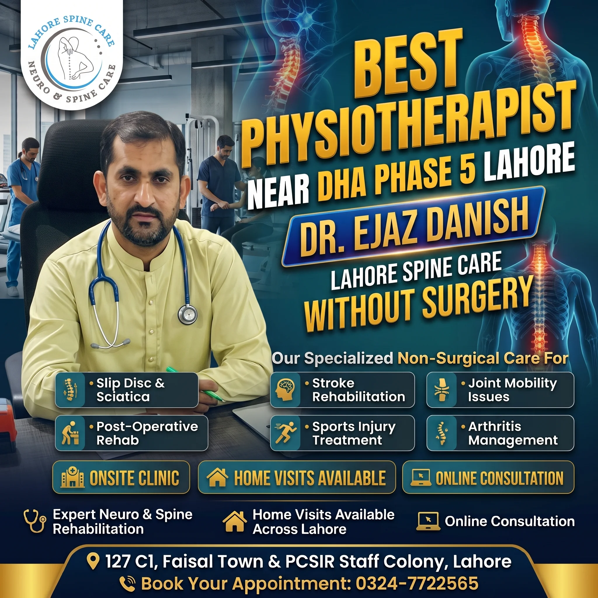 Best Physiotherapist Near DHA Phase 5 Lahore _ Dr. Ejaz Danish _ Lahore Spine Care